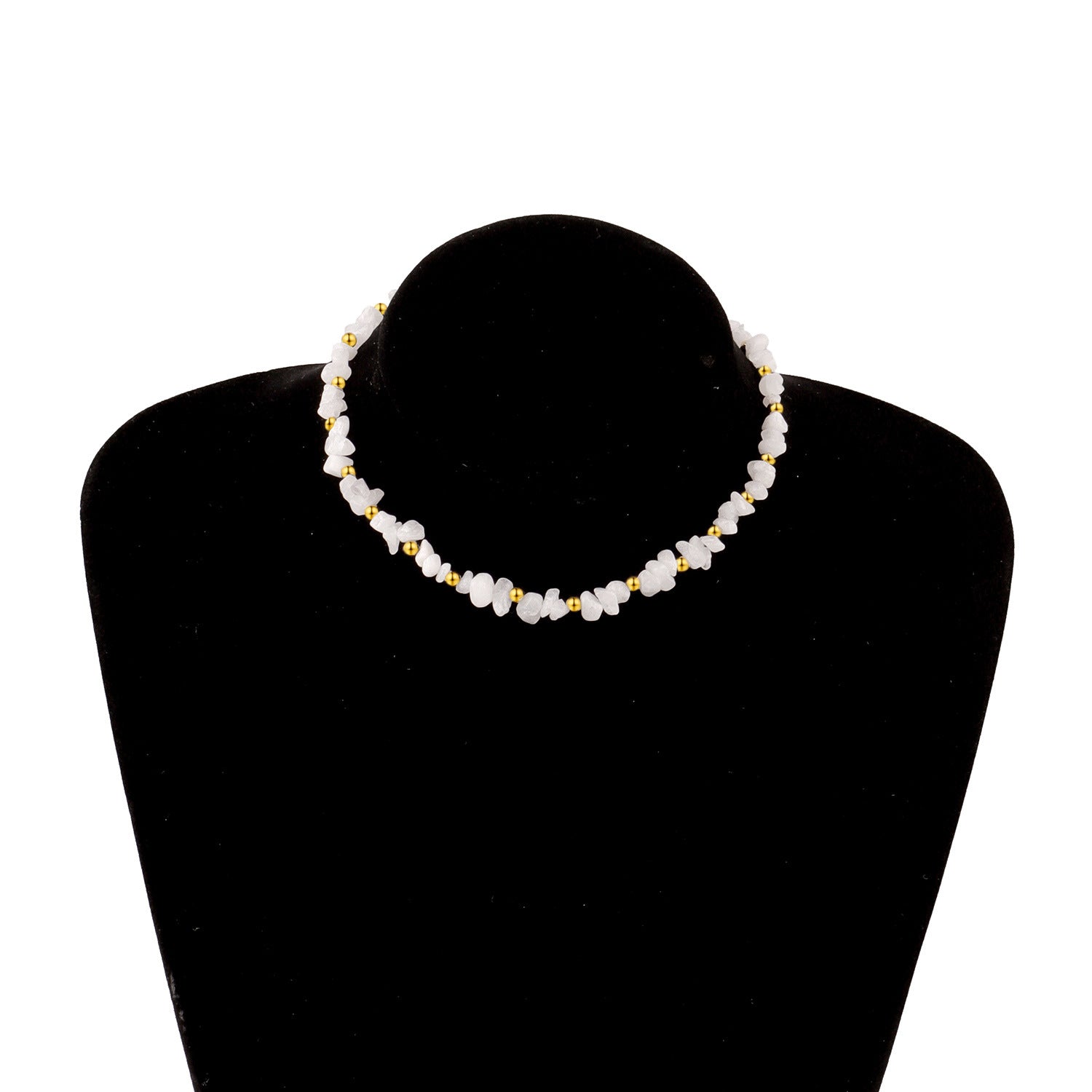 Wholesale Clear Crystal Rough Turquoise Crushed Alloy Necklaces